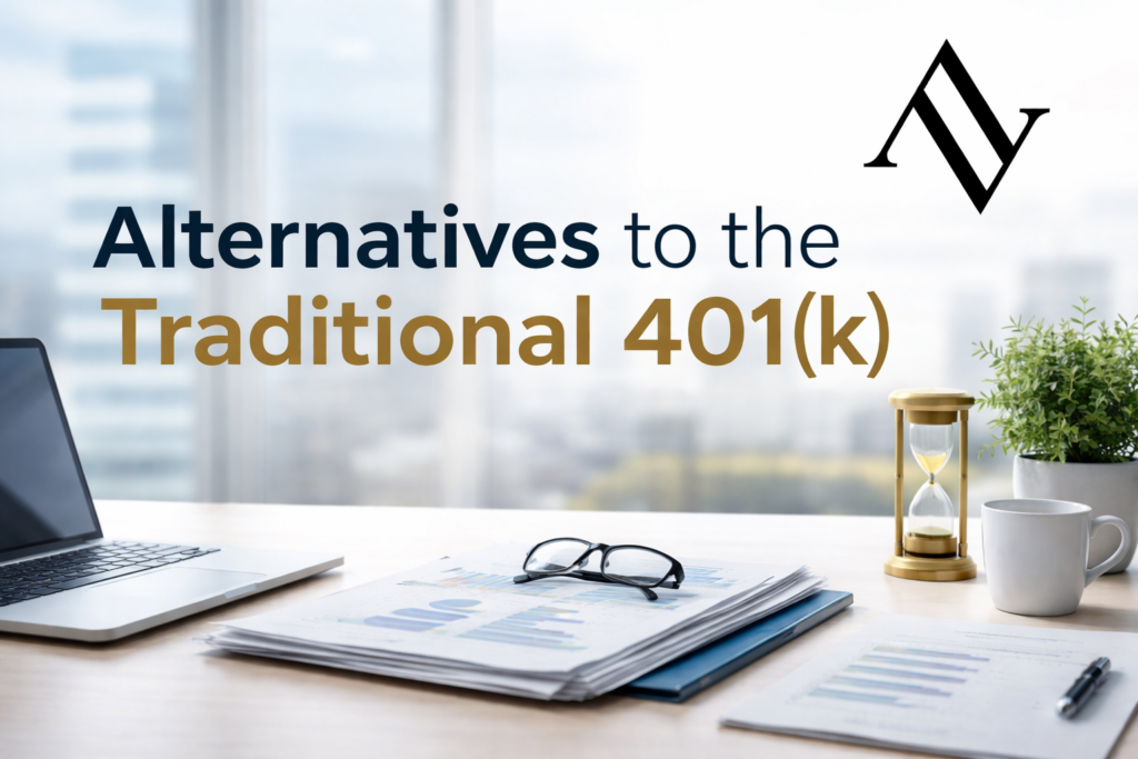 Alternatives to the traditional 401(k) planning with Alta Vida Unlimited financial strategy team.
